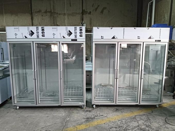 Commerciële drank displays koelkast 3 glazen deur rechtopchiller 110V 60Hz 0