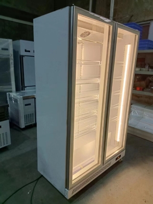 1000L commerciële glazen deurkoeler met R290 koelmiddel Verticale koelkast
