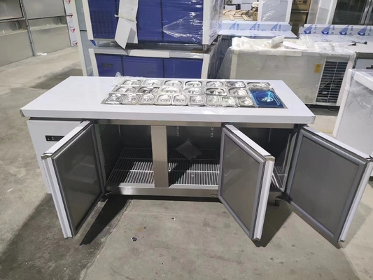 300L onder de toonbank Salad Chiller Commerciële Tafel Voor Keuken Restaurant