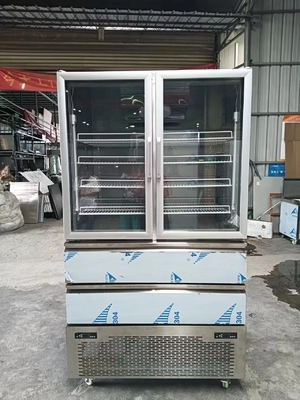 Verticale koelkast 2 glazen deur voor vriezer 2 laden voor koelmachine voor keuken met 110V/60Hz
