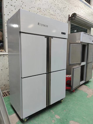 Commerciële rechtopstaande koelkast voor keuken ventilator koelsysteem roestvrijstalen koelkast