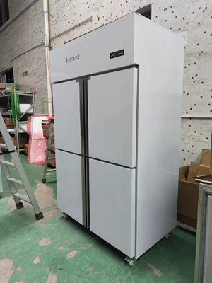 Commerciële rechtopstaande koelkast voor keuken ventilator koelsysteem roestvrijstalen koelkast