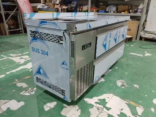 Gepersonaliseerde commerciële koelkast vriezer 60 " Undercounter koelkast w / 2 laden 115v 304 zilver