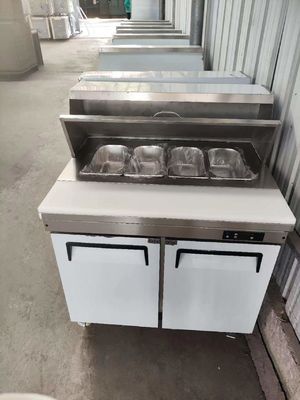 American Type Salad Counter Table Commercial Sandwich / Salad Koelkast Roestvrij staal Keukenapparatuur