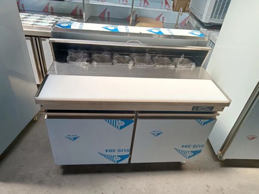 American Type Salad Counter Table Commercial Sandwich / Salad Koelkast Roestvrij staal Keukenapparatuur