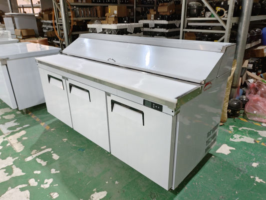 American Type Salad Counter Table Commercial Sandwich / Salad Koelkast Roestvrij staal Keukenapparatuur
