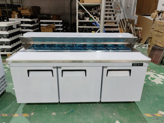 American Type Salad Counter Table Commercial Sandwich / Salad Koelkast Roestvrij staal Keukenapparatuur