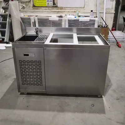 1.5m 5ft SS Undercounter Ijskast met Schuifdeur