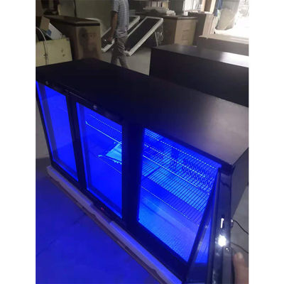 De Koelkast van de R134a330l Undercounter Bar met 3 Deuren Zwarte Kleur