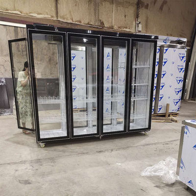 Bilaterale 2500 Liter 4 Compressor van de Koelkast de Verre Copeland van de Glasdeur