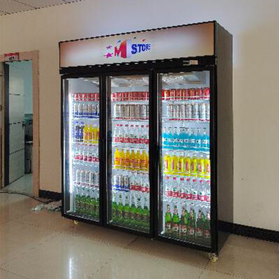 De Deurmerchandiser van het drie Schommelingsglas Commerciële Ijskast