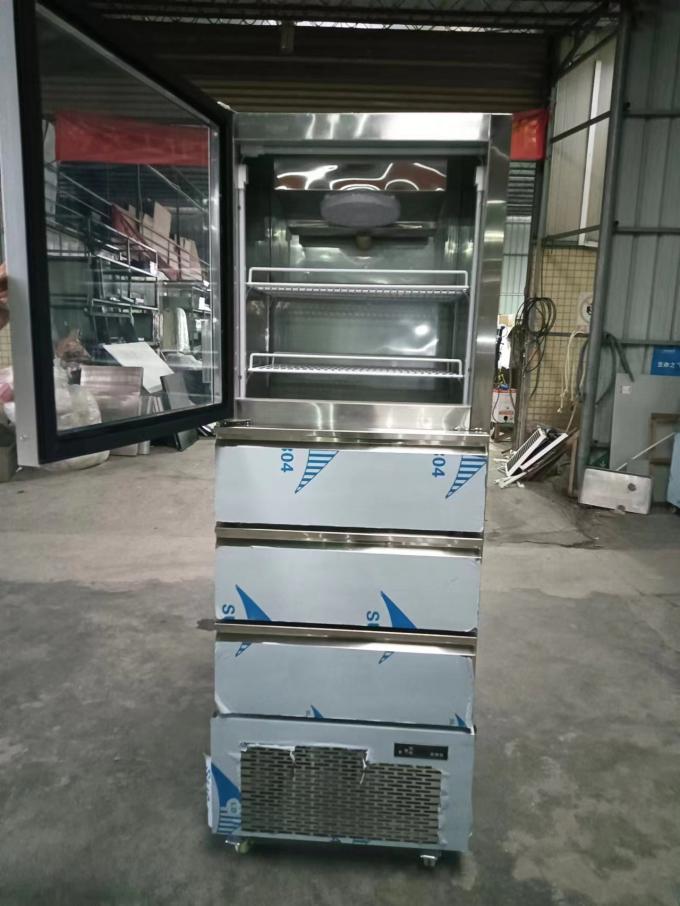 American Upright koelkast met glazen deuren onderladen laden met 110V/60Hz voor keukengebruik 1
